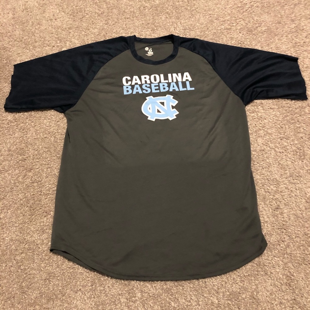 Carolina Tar Heels Baseball Cutoff T-Shirt Grey L